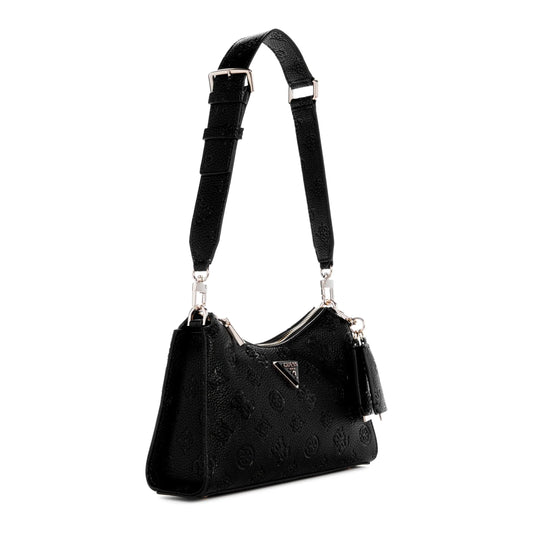 Guess Cresidia Top Zip Sac à Bandoulière - Noir