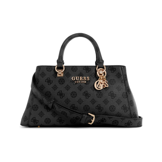 Guess Evelune Girlfriend Satchel - Charcoal Logo