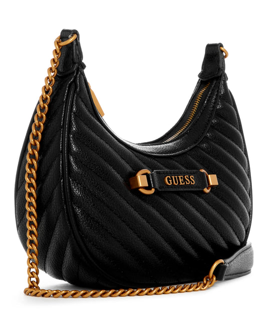 Guess Sela Mini Crossbody Hobo - Black