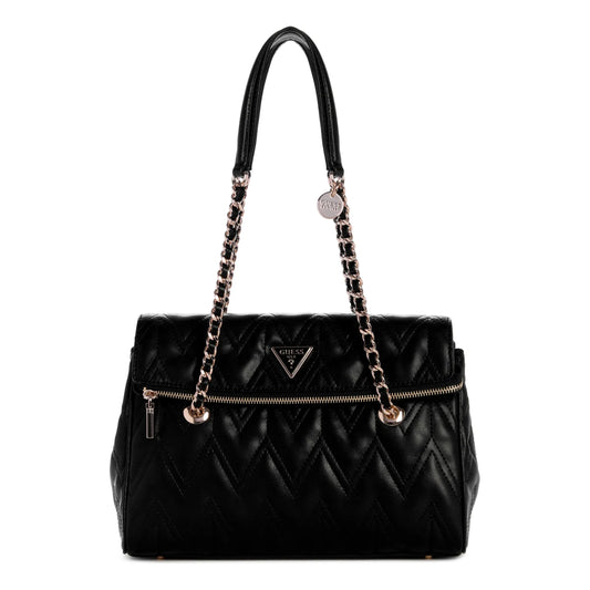 Guess Eda 3 Compartment Satchel - Black