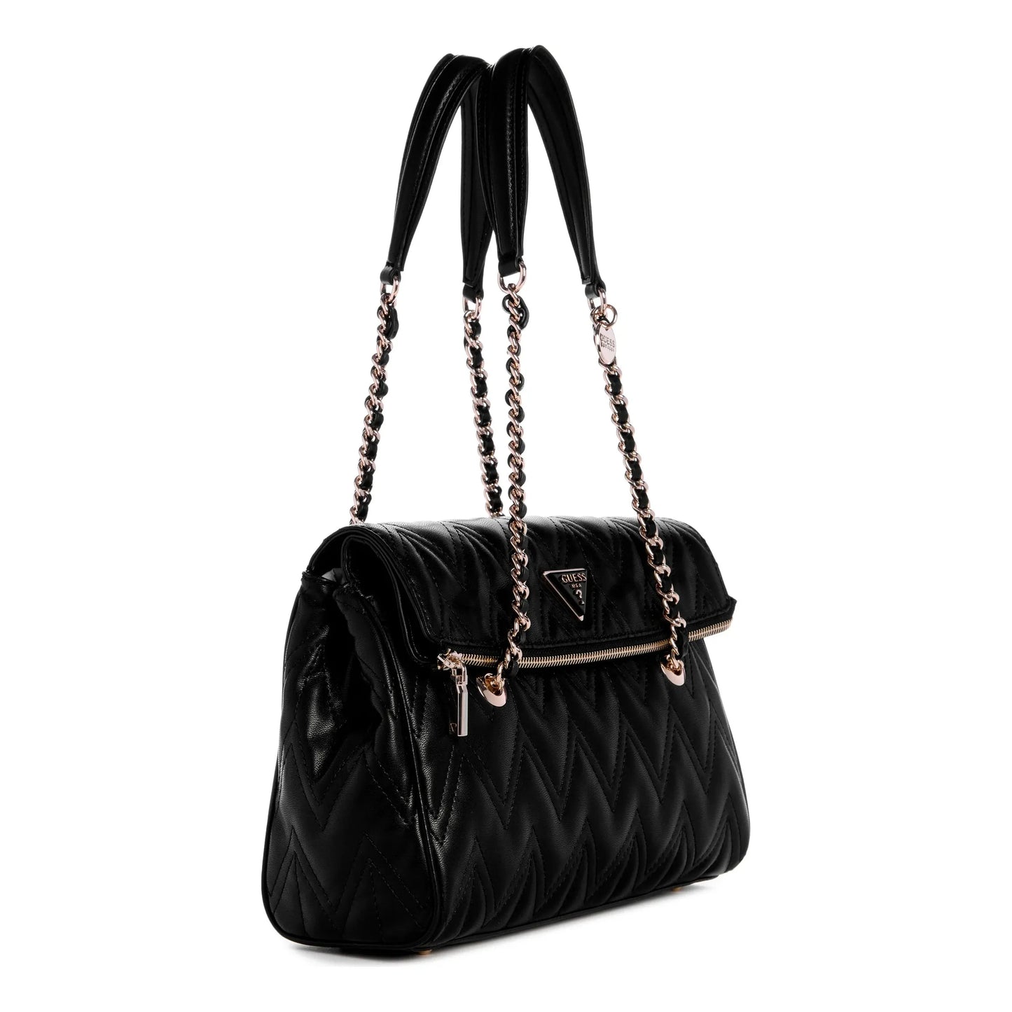 Guess Eda 3 Compartment Satchel - Black