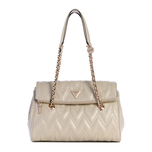 Guess Eda 3 Compartment Satchel - Taupe