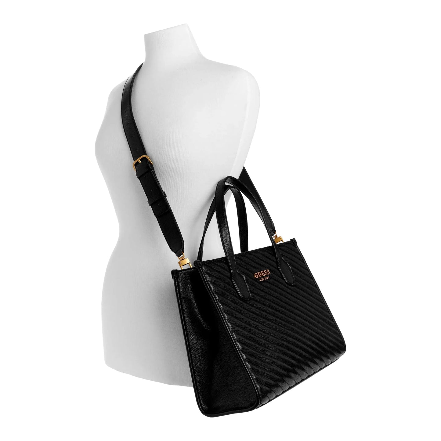 Guess Silvana 2 Compartment Tote - Black