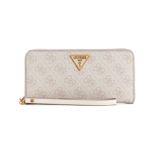 Guess Laurel Large Zip Around Wallet - Dove Logo