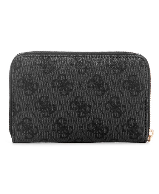 Guess Laurel SLG Medium Zip Around - Coal Logo