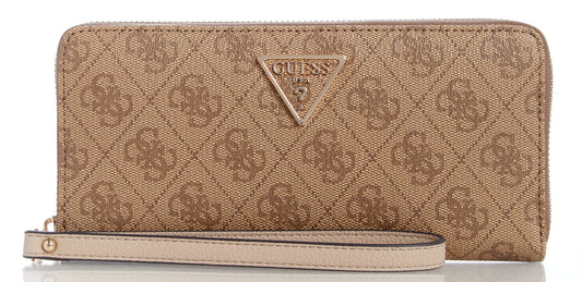 Guess Laurel SLG Large Zip Around - Latte Logo