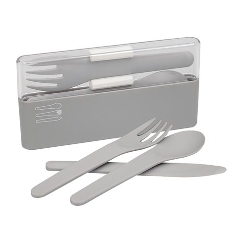 GEO 3 Piece Utensils Set - Grey