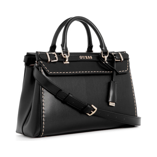 Guess Sestri Luxury Satchel - Black