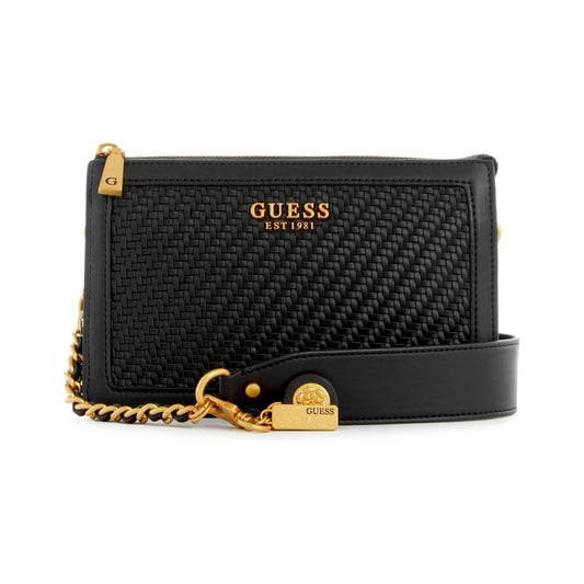 Guess Abey Multi Compartment Shoulder Bag - Black