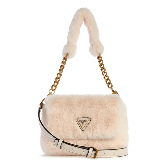 Guess Samia Flap Shoulder Bag - Stone