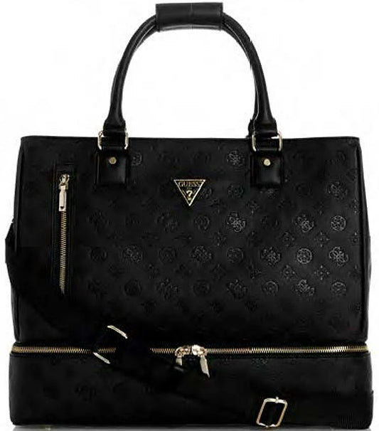 Guess Wilder D Zip Bottom Shopper Tote - Black