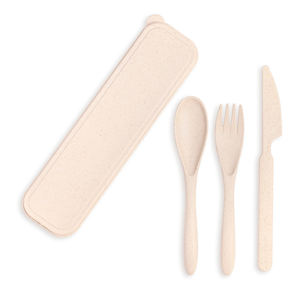 Execo 3 Piece Biodegradable Utensils Set - Biege