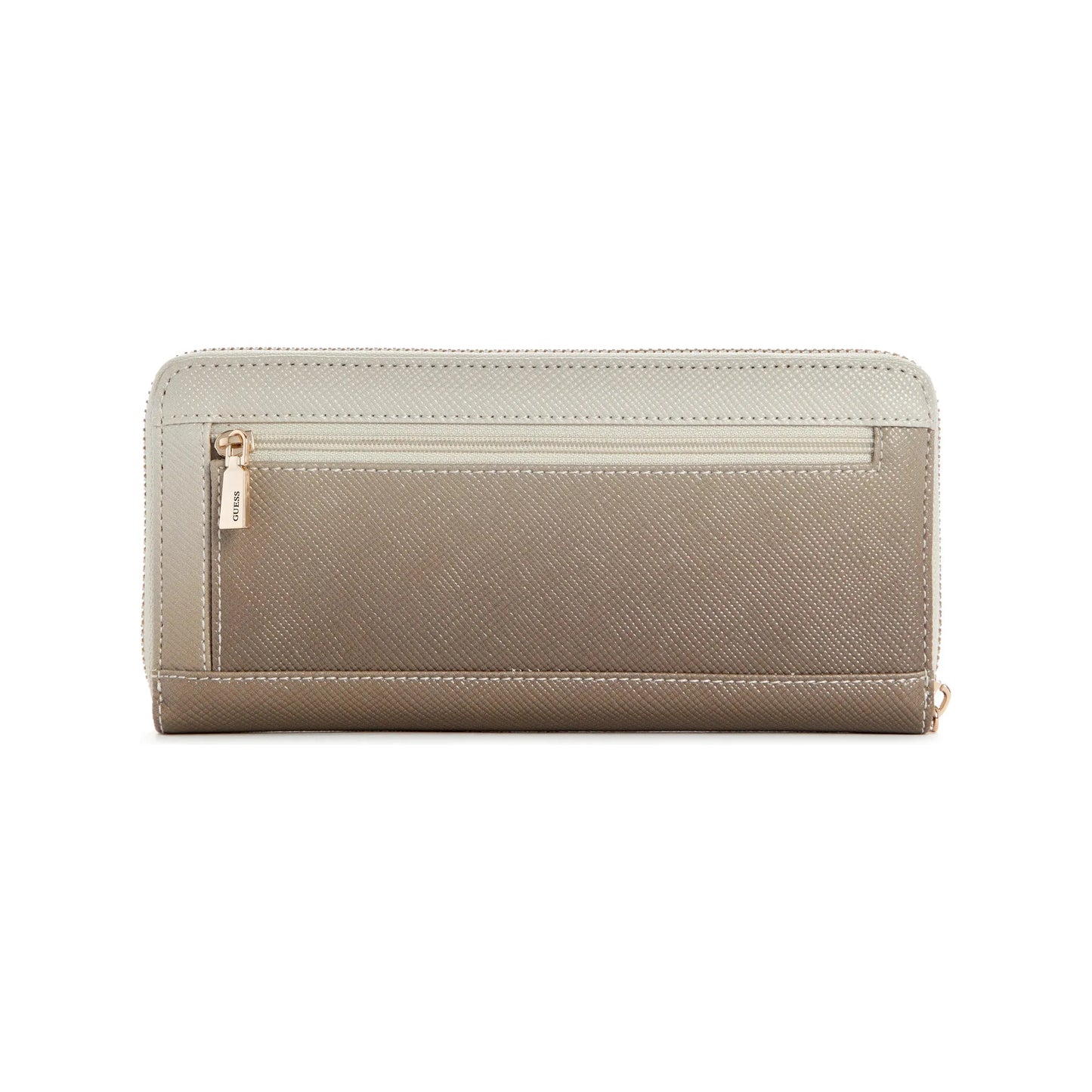 Guess Laurel Noelle Grand Portefeuille Zippé - Gris Ombre