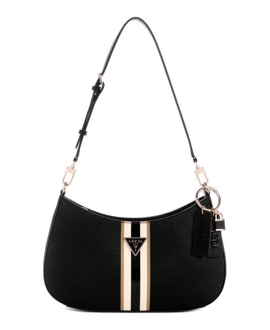 Guess Noelle Top Zip Shoulder Bag - Black