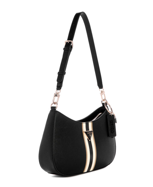 Guess Noelle Top Zip Shoulder Bag - Black