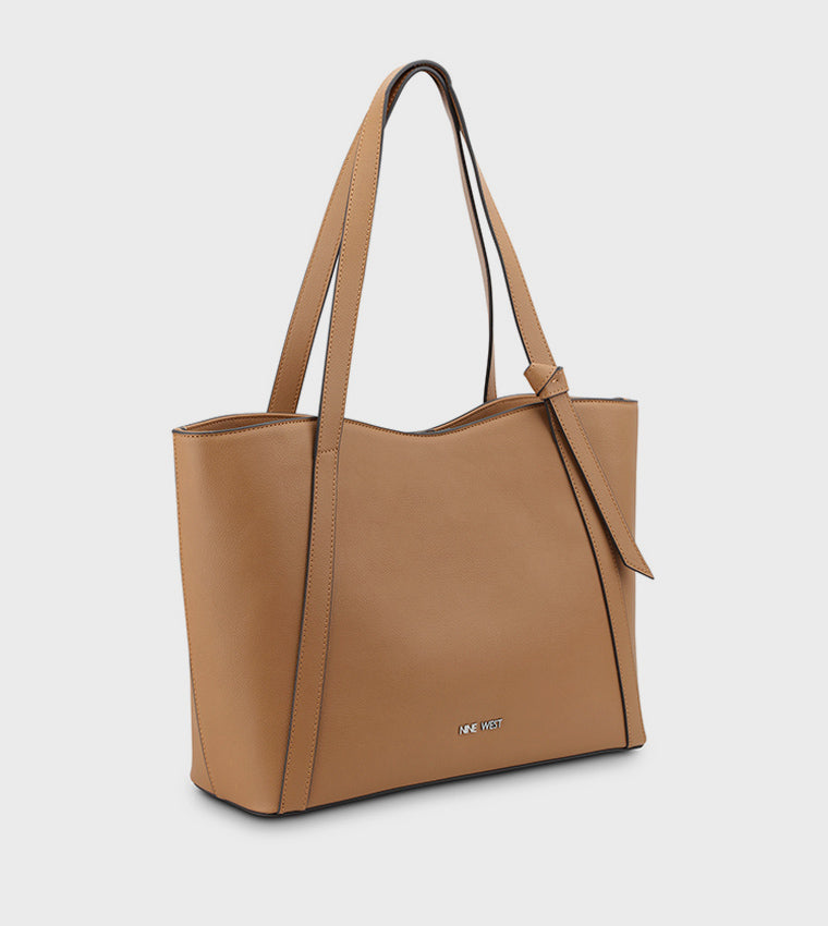 Nine West Ruthie Tote Bag with Pouch - Dark Camel