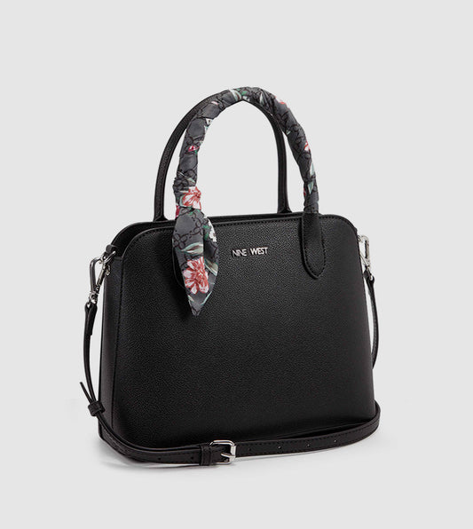 Nine West MerryLou Dome Satchel Bag - Black