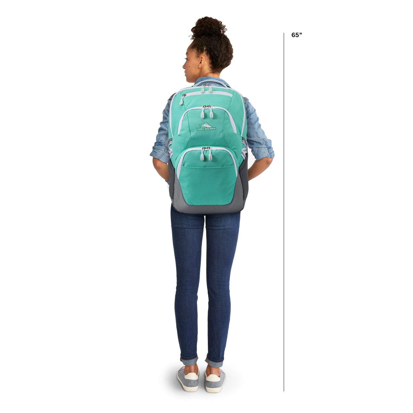 High Sierra Swoop SG Laptop Backpack - Aquamarine/White