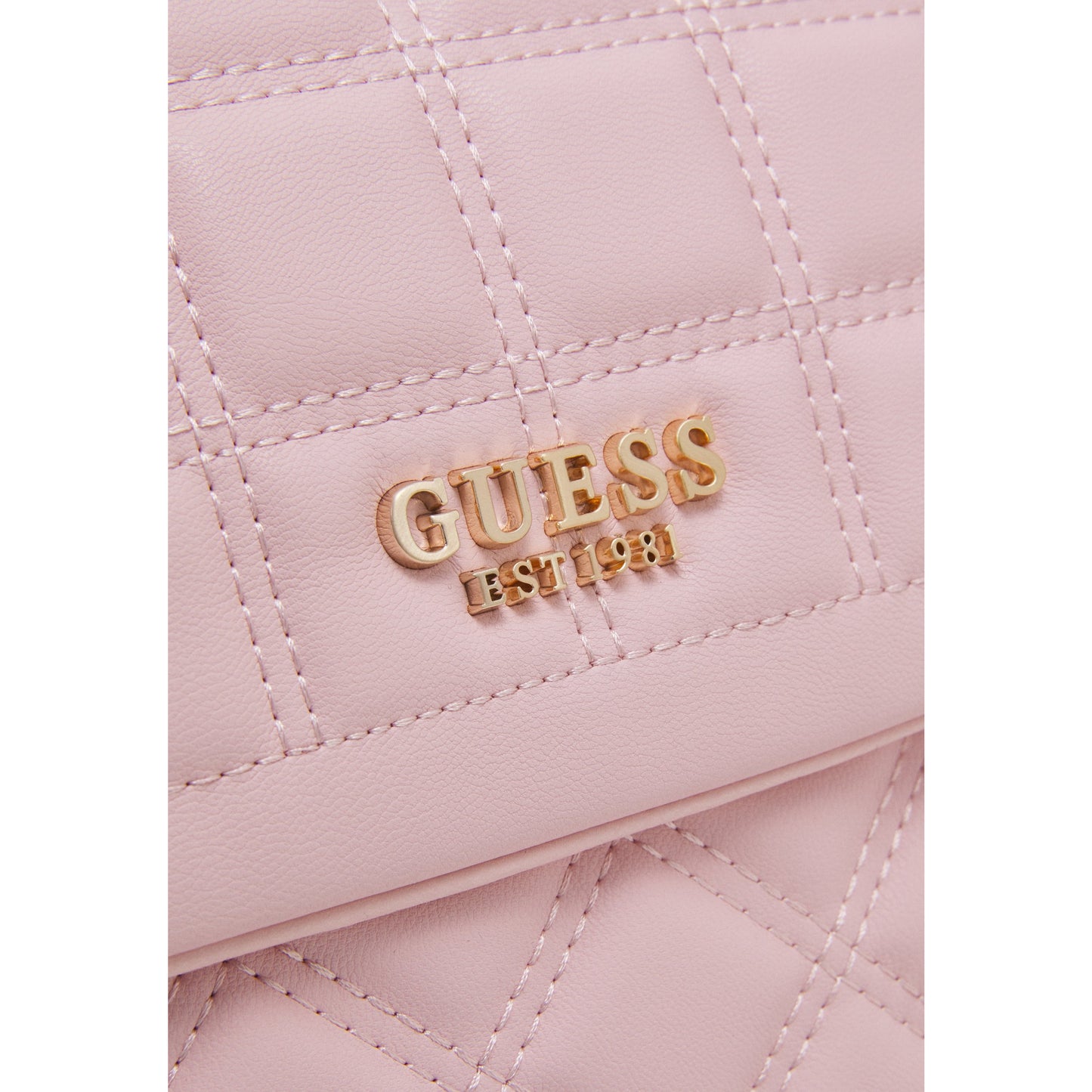 GUESS Women s Kamina Box Quilted Shoulder Bag Coral