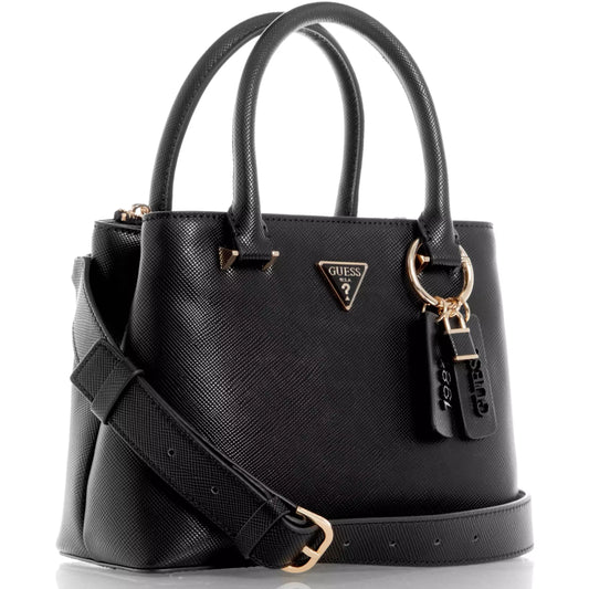 GUESS Eco Ivy Girlfriend Satchel - Black