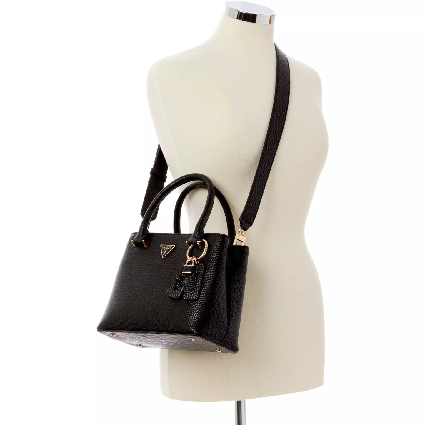 GUESS Eco Ivy Girlfriend Satchel - Black