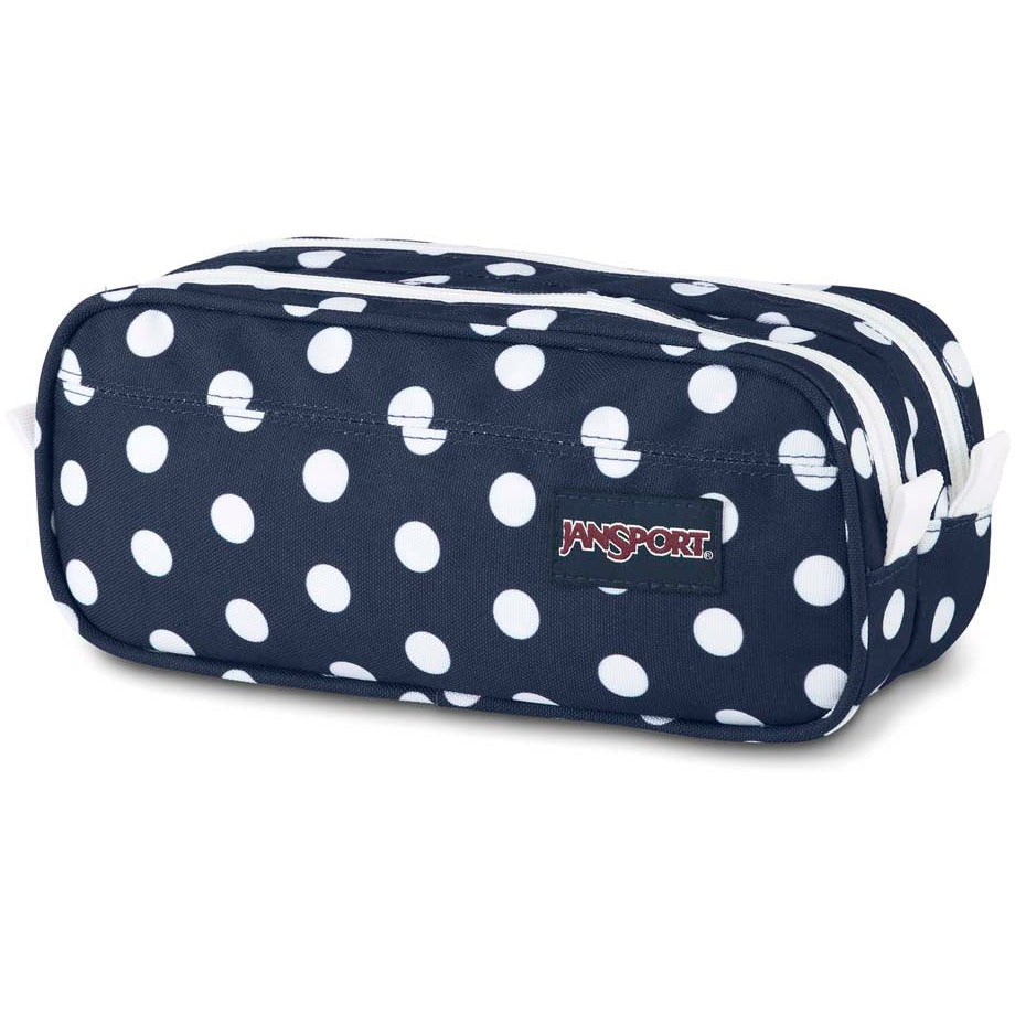 JanSport Large Accessory Pouch - Dark Denim Polka Dot