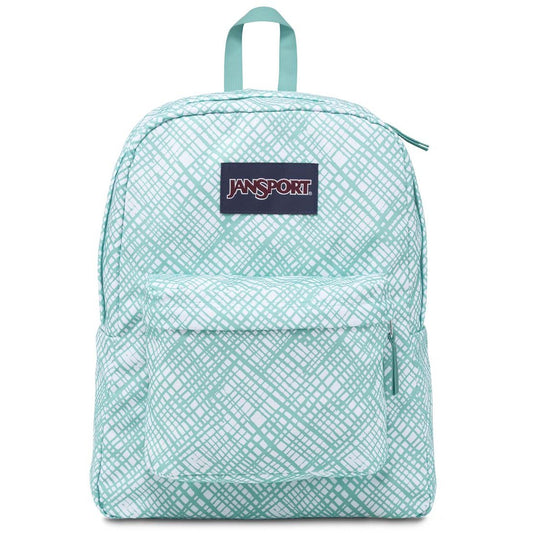 JanSport SuperBreak Sac à dos 0JJ Aqua Dash Jagged Plaid