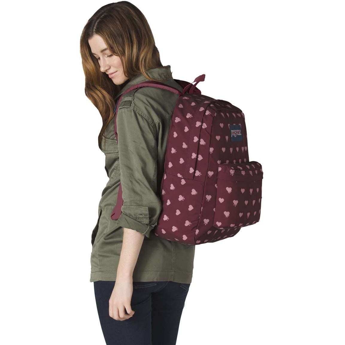 JanSport SuperBreak Sac à dos 48X Russet Red Bleeding Hearts