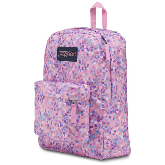 JanSport SuperBreak Backpack - Pink Sparkle Dot