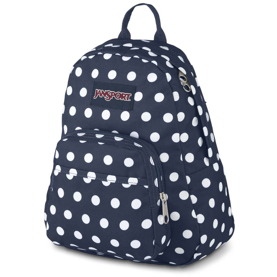 JanSport Half Pint Mini Backpack - Dark Denim Polka Dot