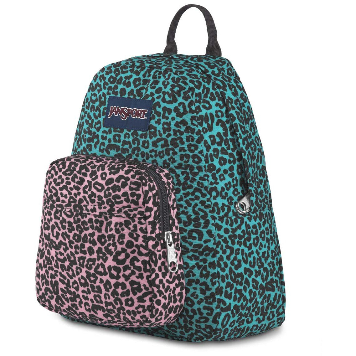 JanSport Half Pint Mini Sac à dos 66Z Peacock Blue Leopard Life