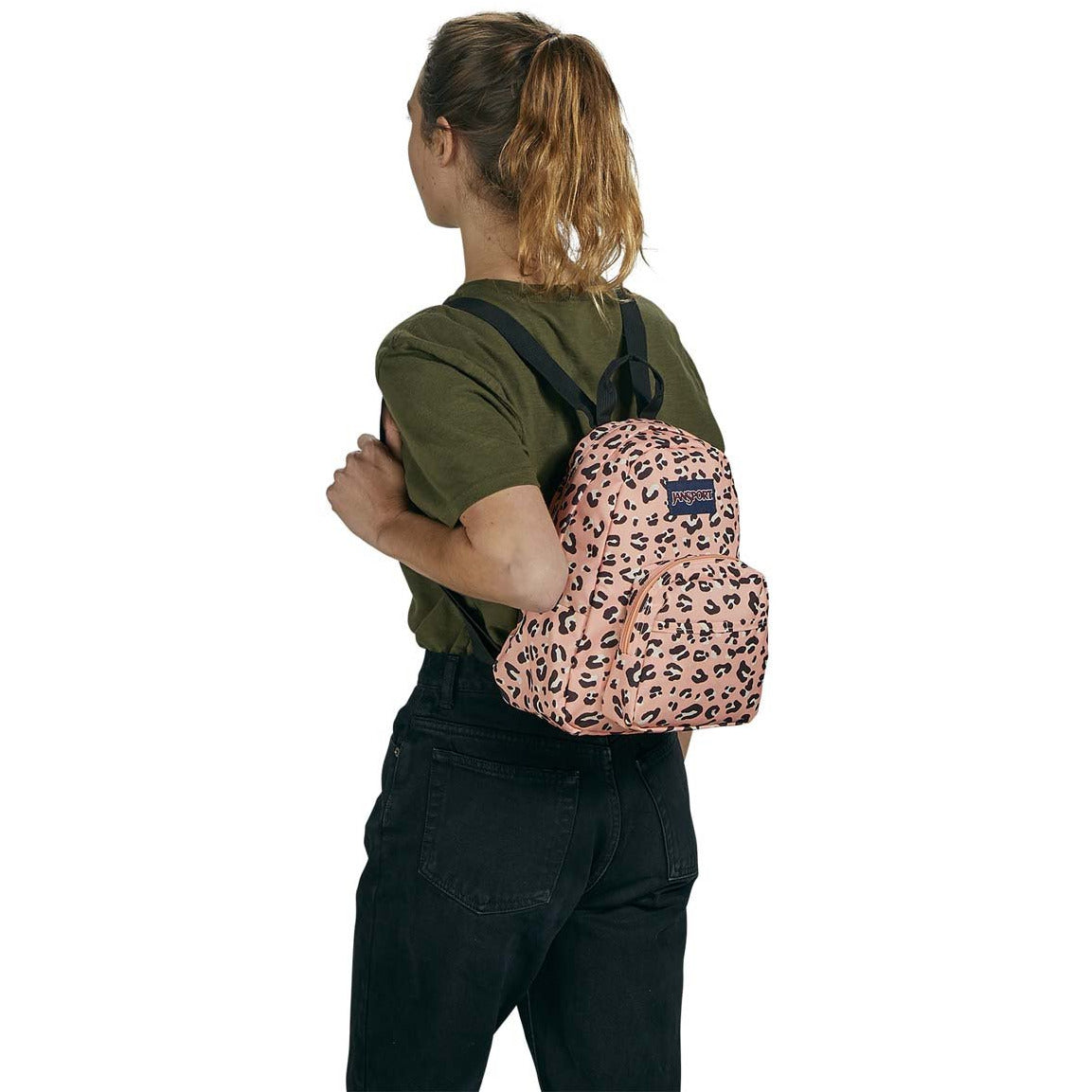 JanSport Half Pint Mini Backpack Pink Party Cat