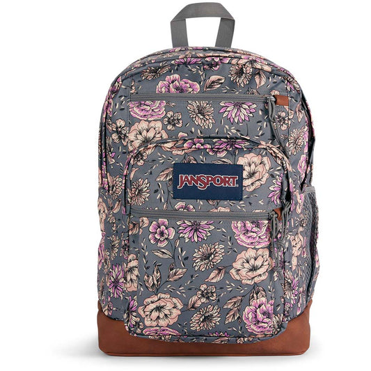 JanSport Cool Student Backpack - Boho Floral Graphite Grey