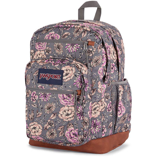 JanSport Cool Student Backpack - Boho Floral Graphite Grey