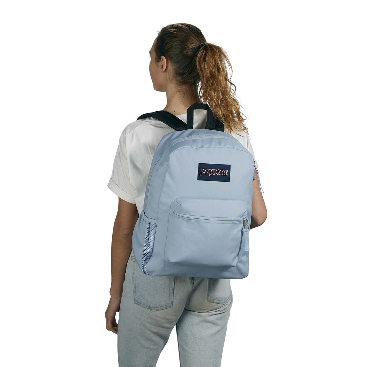 Baby blue jansport backpack hotsell