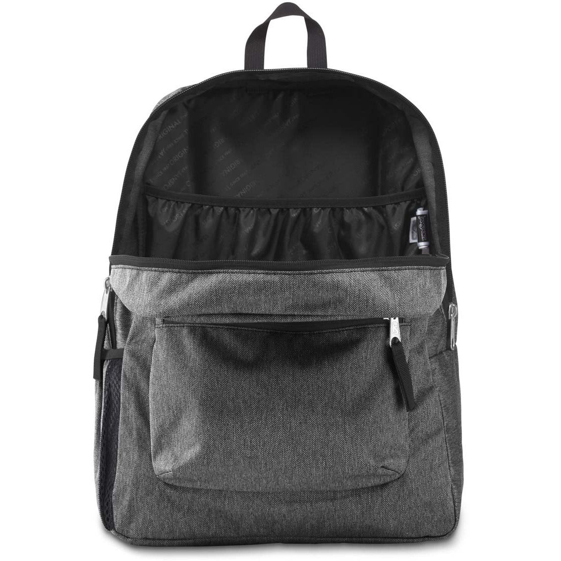  JanSport Cross Town Sac à dos – Noir Blanc Herri