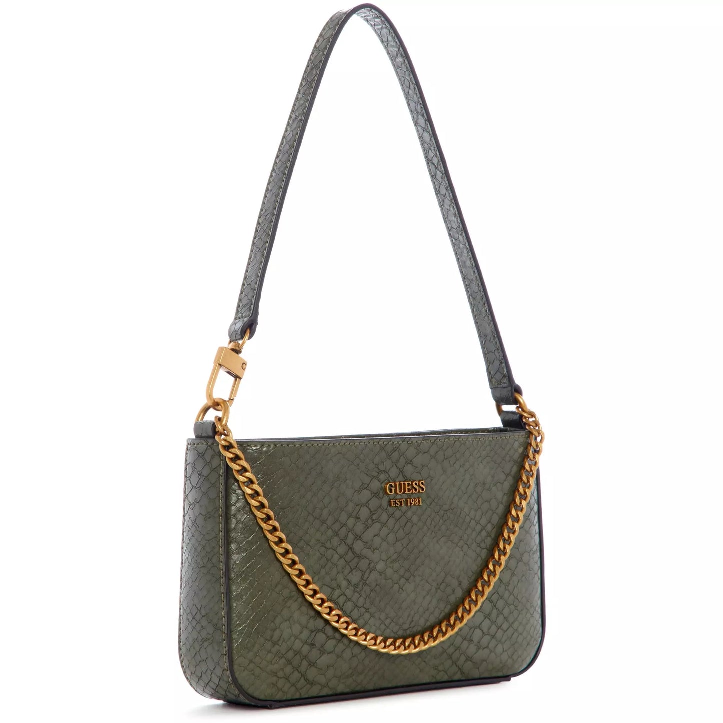 GUESS Katey Exotic Mini Top Zip Shoulder Bag