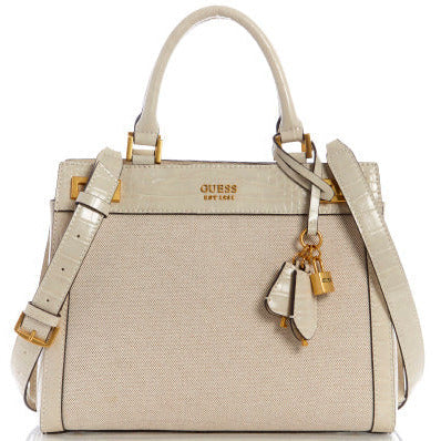 GUESS Katey Canevas Luxury Satchel