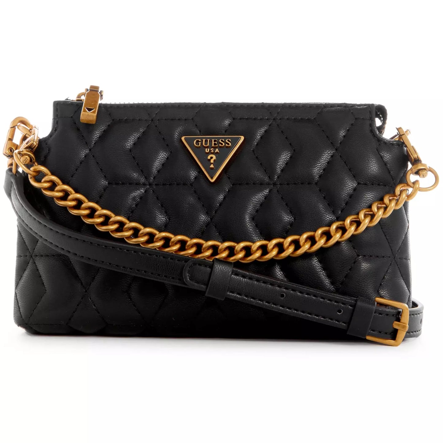 GUESS Elenia Mini Crossbody Top Zip - Noir