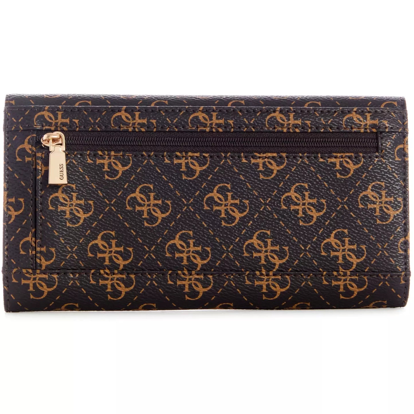 GUESS Laurel SLG Multi Clutch - Logo Marron