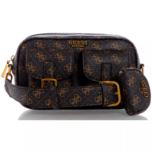 GUESS No Limit Crossbody Sling - Brown Logo