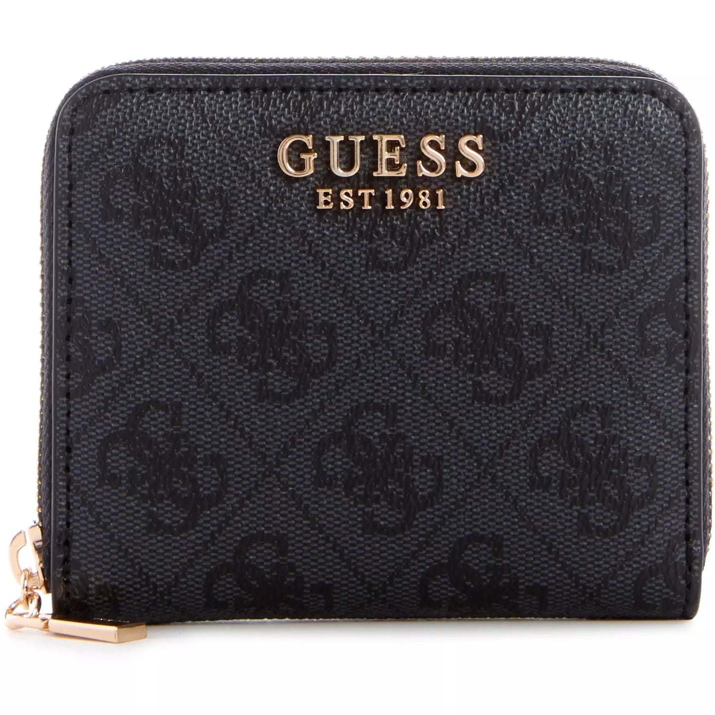 GUESS Laurel SLG Small Zip Around - Coal Logo