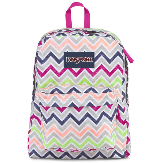 JanSport SuperBreak Sac à dos 0ED Cyber Pink Summer Chevron