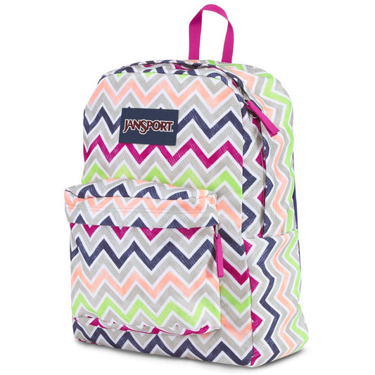 JanSport SuperBreak Sac à dos 0ED Cyber Pink Summer Chevron