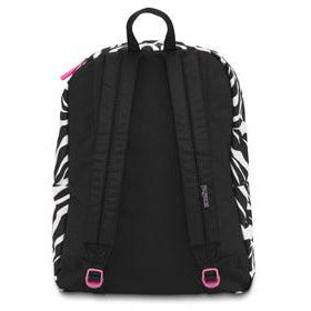 JanSport SuperBreak Sac à dos 9XV noir/blanc/rose fluo Miss Zebra