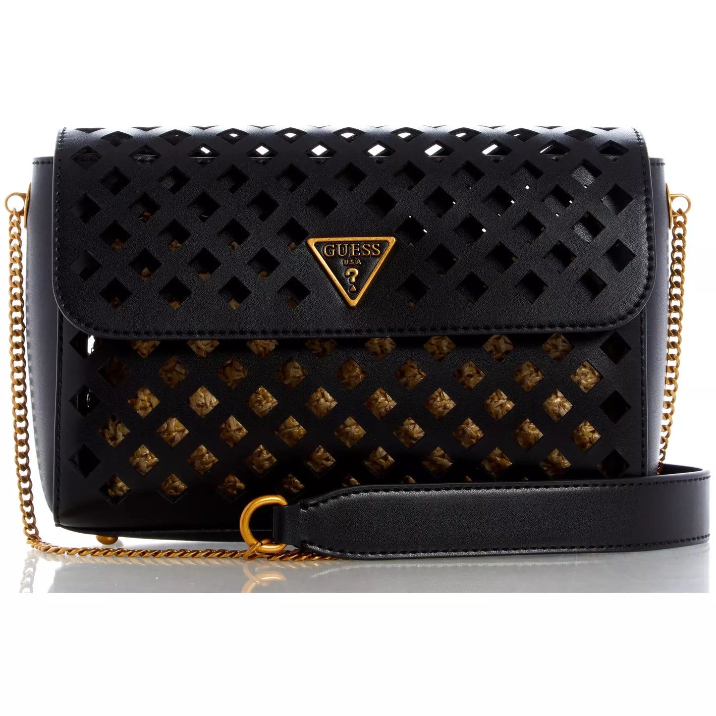 GUESS Aqua Crossbody Flap - Noir